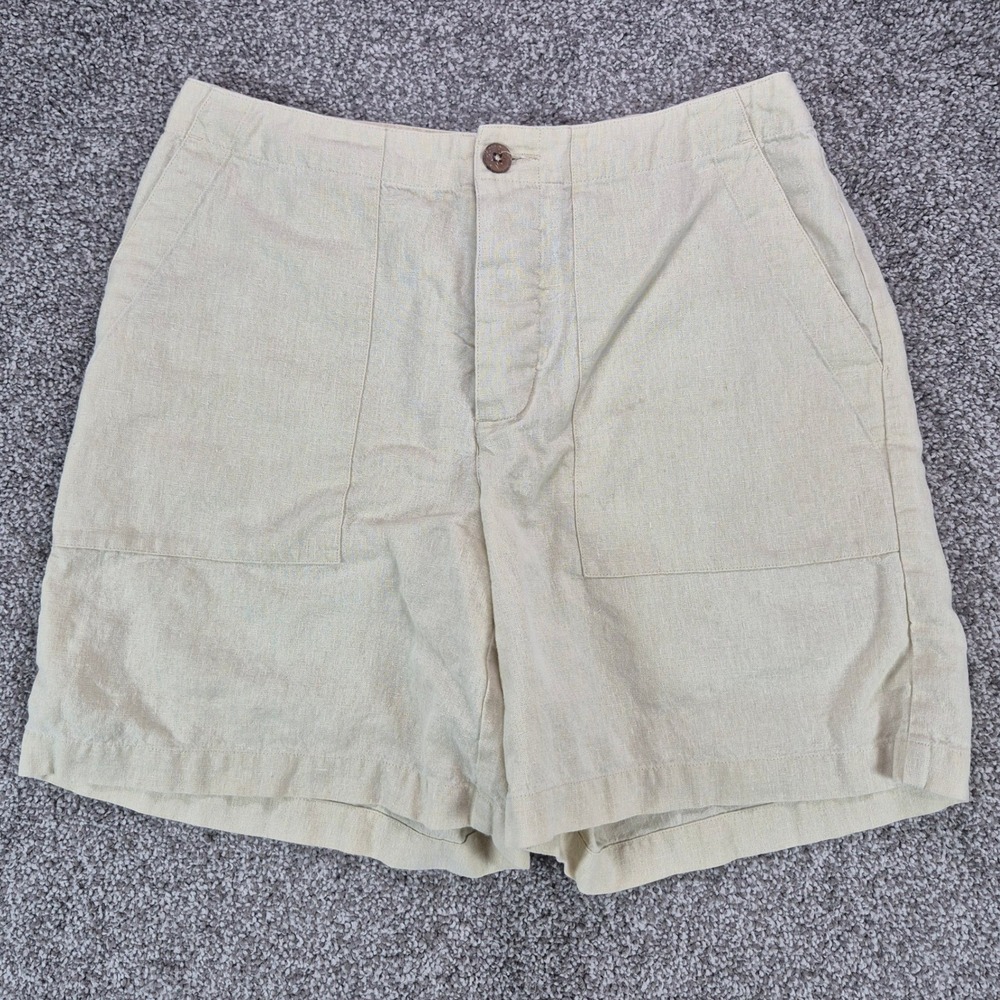 Patagonia Shorts Womens 8 Beige 100% Hemp Pockets Outdoors Mainland